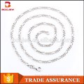 Fashion jewelry accessories wholesale sales simple design white gold plated 925 pure silver long chain necklace